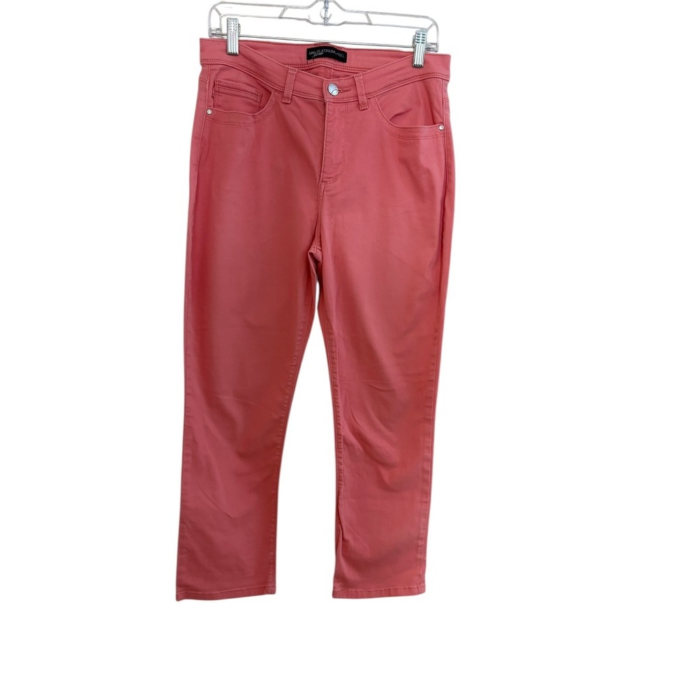 Lee Platinum Label Women's Jeans Size 8 Med‎ Coral Pink Straight Leg Stretch - Picture 3 of 10